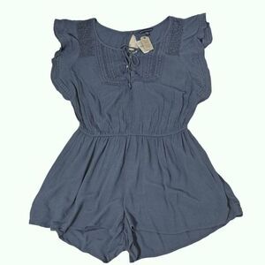 American Eagle Outfitters Women's Rusty Teal Boho Romper  Pockets Size Medium